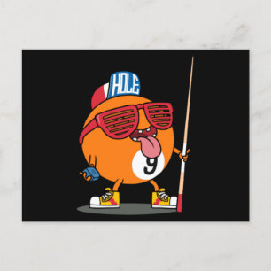 Koel billiard negen bal briefkaart