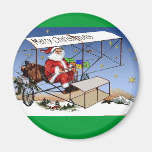 Koel- Biplane Santa Claus Magneet