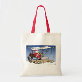 Koel- Biplane Santa Claus Tote Bag (Voorkant)
