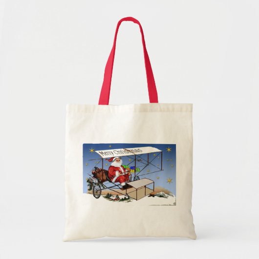 Koel- Biplane Santa Claus Tote Bag (Voorkant)