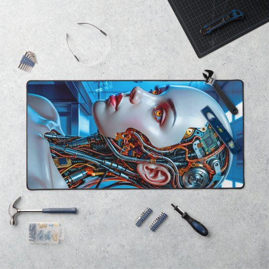 Koel Blau Cybernetica AI Gaming Bureaumat (Werkstation)