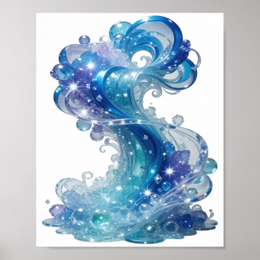 Koel Blau WATERGOLF Poster (Voorkant)