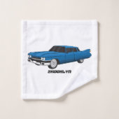 Koel blauw 1959 klassieke auto bad handdoek (Wasdoekje)