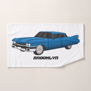Koel blauw 1959 klassieke auto bad handdoek