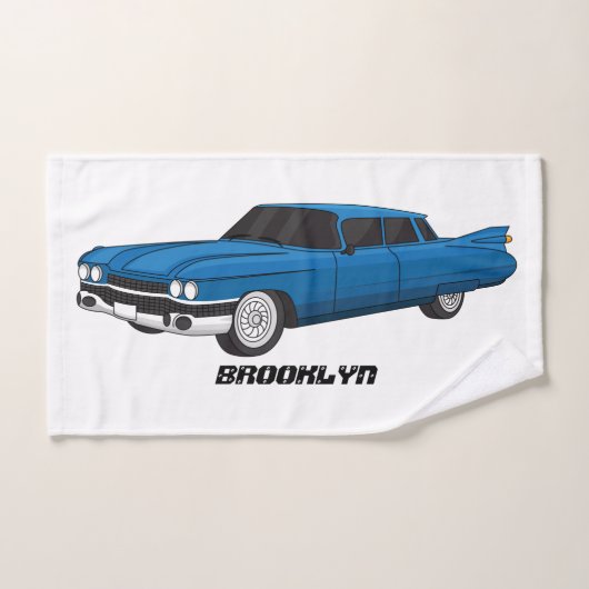 Koel blauw 1959 klassieke auto bad handdoek (Handdoek)