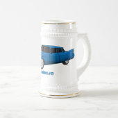 Koel blauw 1959 klassieke auto bierpul (Voorkant rechts)