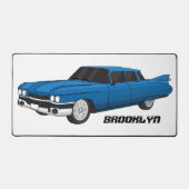 Koel blauw 1959 klassieke auto bureaumat (Voorkant)