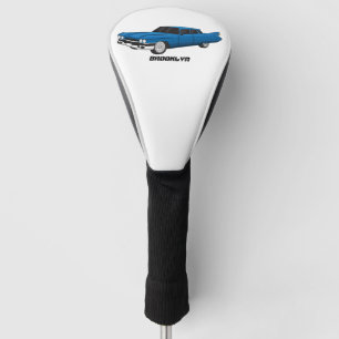Koel blauw 1959 klassieke auto golfheadcover