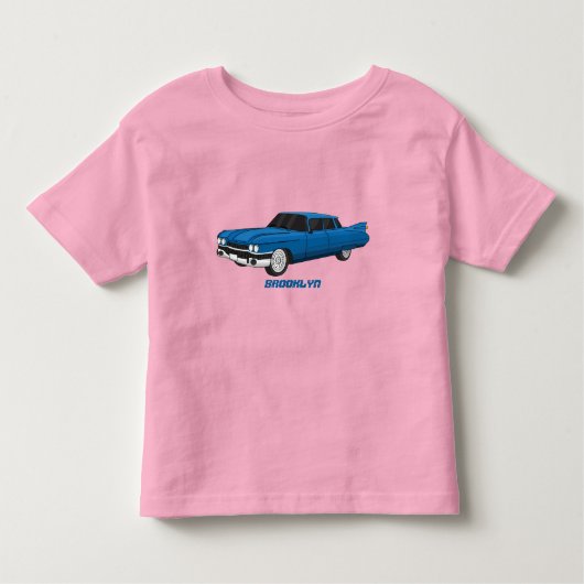 Koel blauw 1959 klassieke auto kinder shirts (Voorkant)