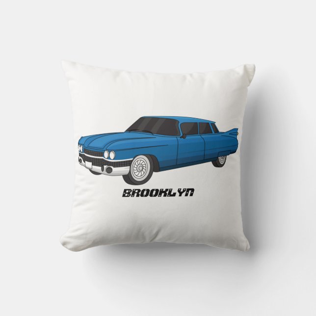 Koel blauw 1959 klassieke auto kussen (Voorkant)
