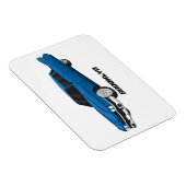Koel blauw 1959 klassieke auto magneet (Rechterzijde)