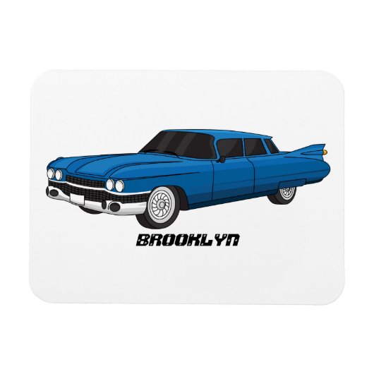 Koel blauw 1959 klassieke auto magneet (Horizontaal)