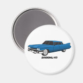 Koel blauw 1959 klassieke auto magneet (Voorkant / Achterkant)