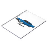 Koel blauw 1959 klassieke auto notitieboek (Linkerzijde)