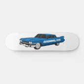 Koel blauw 1959 klassieke auto persoonlijk skateboard (Horizontaal)