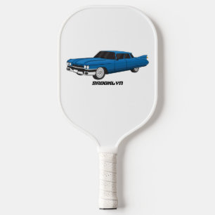 Koel blauw 1959 klassieke auto pickleball paddle