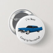 Koel blauw 1959 klassieke auto ronde button 5,7 cm (Voorkant /achterkant)