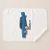 Koel blauw 1959 klassieke auto sherpa deken (Voorkant (horizontaal))