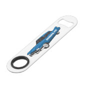 Koel blauw 1959 klassieke auto speed flessenopener (Voorkant Gekanteld)