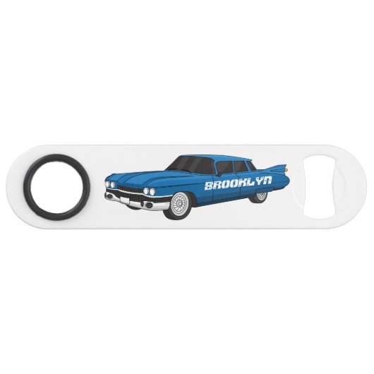 Koel blauw 1959 klassieke auto speed flessenopener (Voorkant (Horizontaal))