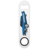 Koel blauw 1959 klassieke auto speed flessenopener (Achterkant)