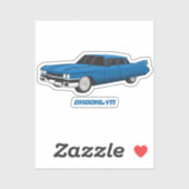 Koel blauw 1959 klassieke auto sticker (Vel)