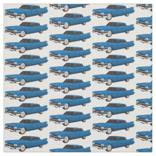 Koel blauw 1959 klassieke auto stof
