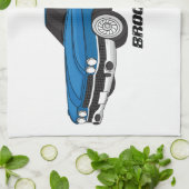 Koel blauw 1959 klassieke auto theedoek (Gevouwen)