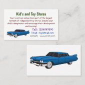 Koel blauw 1959 klassieke auto visitekaartje (Voorkant / Achterkant)