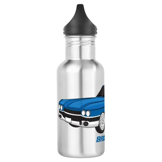Koel blauw 1959 klassieke auto waterfles  (Links)
