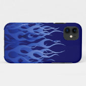 Koel Blauw Auto Racing Vlammen Case-Mate iPhone Case (Achterkant (horizontaal))