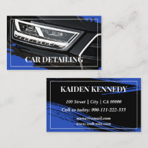Koel Blauw Auto Service Detailfoto Sjabloon