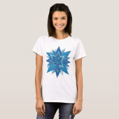 Koel Blauw BEVROREN Stout Ontwerp T-shirt (Voorkant volledig)