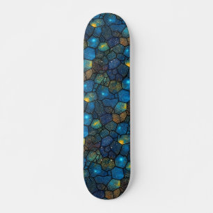 Koel Blauw Cellulair Kleurrijk Gestippeld Vormpatr Persoonlijk Skateboard