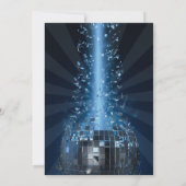 Koel Blauw Disco Bal Feest Kaart (Achterkant)