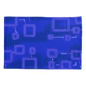 Koel Blauw Geometrische Strepen Kussensloop (Achterkant)