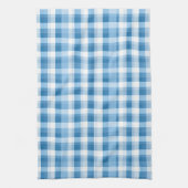 Koel blauw geruit tegelpatroon theedoek (Verticaal)