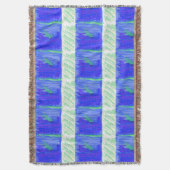 Koel Blauw Nauwe Abstracte Deken (Voorkant Verticaal)