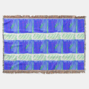 Koel Blauw Nauwe Abstracte Deken