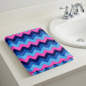 Koel Blauw Roze Chevron Patroon Badhanddoek