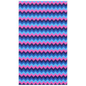 Koel Blauw Roze Chevron Patroon Groot Tafelkleed (Voorkant)