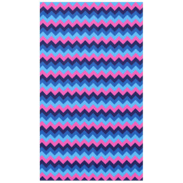 Koel Blauw Roze Chevron Patroon Groot Tafelkleed