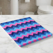 Koel Blauw Roze Chevron Patroon Handdoek