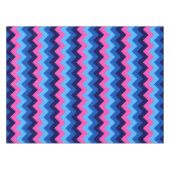 Koel Blauw Roze Chevron Patroon Klein Tafelkleed (Voorkant (Horizontaal))
