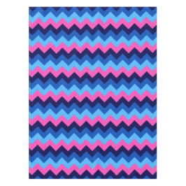 Koel Blauw Roze Chevron Patroon Klein Tafelkleed