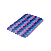 Koel Blauw Roze Chevron Patroon Kleine Badmat (Gekanteld)