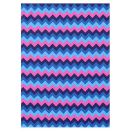 Koel Blauw Roze Chevron Patroon Medium Tafelkleed