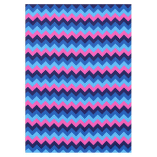 Koel Blauw Roze Chevron Patroon Medium Tafelkleed