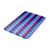 Koel Blauw Roze Chevron Patroon Middelgrote Badmat (Gekanteld)