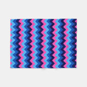 Koel Blauw Roze Chevron Print Kleine Fleece Deken (Voorkant (Horizontaal))